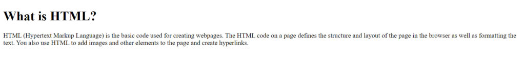 HTML sample