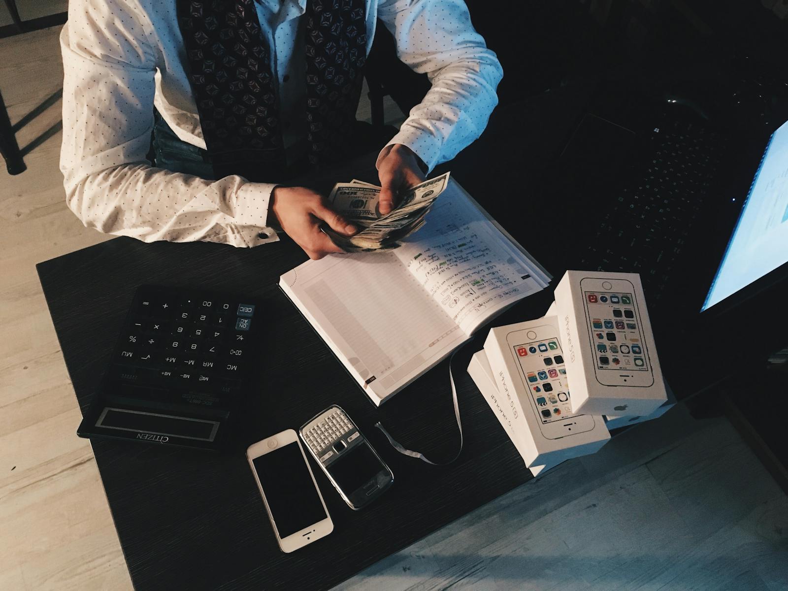 Accountant Counting Money